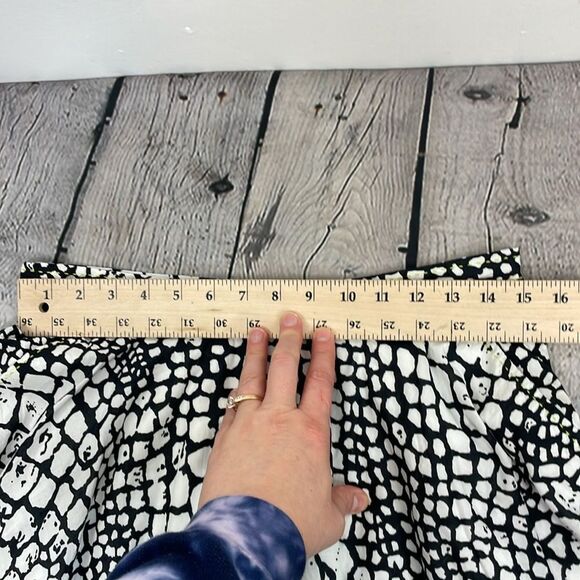 Edme & Esyllte Anthropogie Animal Print Knee Length A Line Skirt w/Lining SZ 12 - Picture 15 of 16